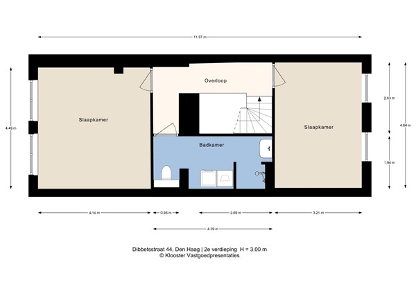 Floorplan - Dibbetsstraat 44, 2518 PT Den Haag